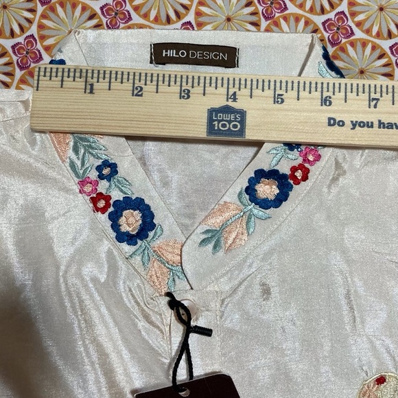 Hilo Design Men’s Embroidered Kurta | Pale Peach with Elephant Embroidery - Picture 7 of 16